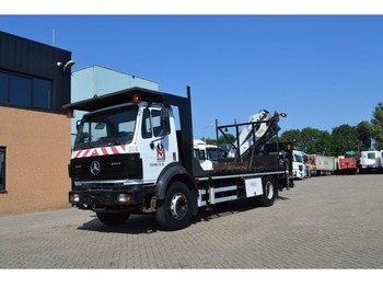 Dropside/ Flatbed truck, Crane truck Mercedes-Benz SK 2024 * Manual * Copma 210 * 4 legs * Good Condition * CRANE 2012 *: picture 1