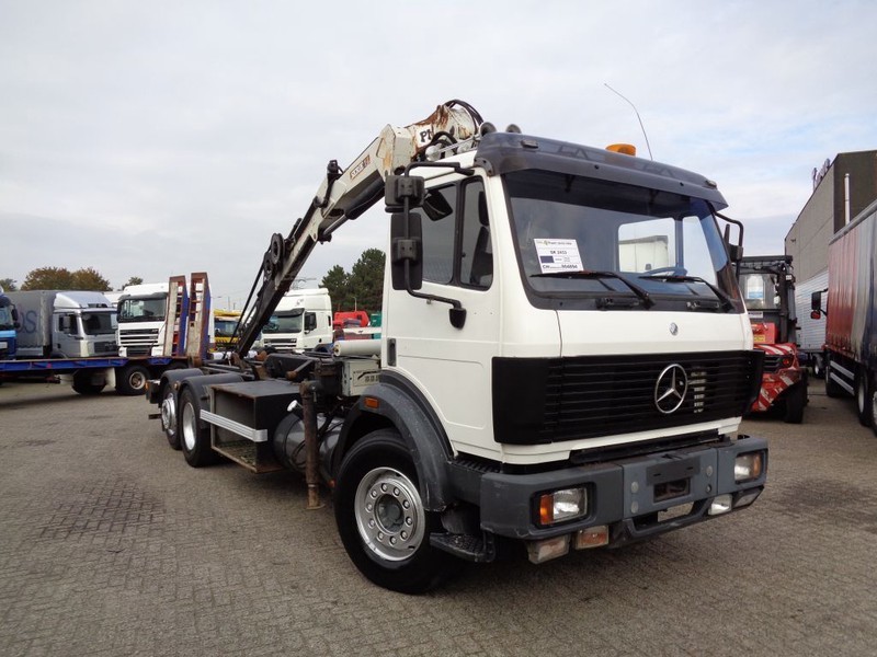 Hook lift truck, Crane truck Mercedes-Benz SK 2433 + Semi-Auto + PTO + Serie 14 Crane + 3 pedals: picture 12