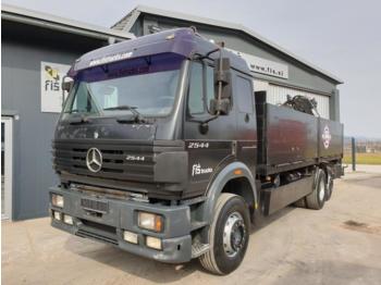 Dropside/ Flatbed truck Mercedes Benz SK 2544 L 6X2 stake body + crane TIRRE 141: picture 1