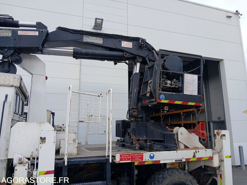 Truck Mercedes-Benz Unimog Rail/Route benne grue - 1989/ 66131KM