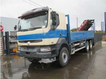 Dropside/ Flatbed truck Renault KERAX 320 + HMF 1680: picture 1