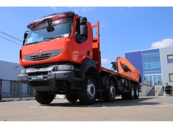 Dropside/ Flatbed truck Renault KERAX 370+PLATEAU 7.1M+Palfinger PK23500 (5x)+ Radio Control: picture 1