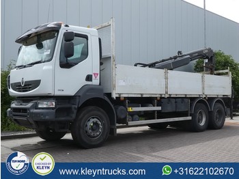 Dropside/ Flatbed truck Renault KERAX 380 6x4 hiab 166b-3 hd: picture 1