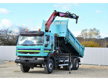 Tipper, Crane truck Renault KERAX 380 DXI KIPPER 5,10m * FASSI F130.AXS /6x4: picture 1