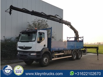 Dropside/ Flatbed truck Renault KERAX 380 hiab 166bs-3,remote: picture 1