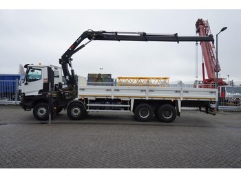Truck Renault K 460 8X4 OPEN BOX WITH HIAB 288 EP-3 HIDUO CRANE 65.000KM: picture 1
