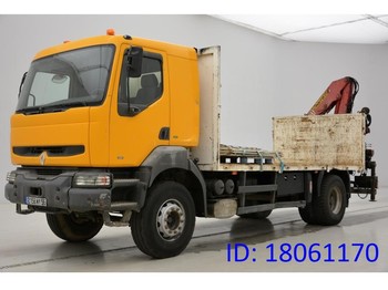 Dropside/ Flatbed truck, Crane truck Renault Kerax 260: picture 1