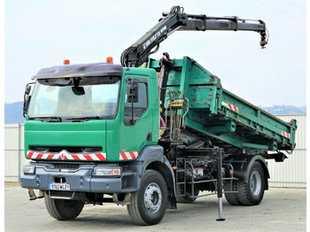 Hook lift truck, Crane truck Renault Kerax 270dci Abrollkipper 4,40 m+KranTopzustand!: picture 1