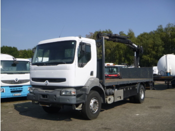 Dropside/ Flatbed truck, Crane truck Renault Kerax 320.19 4x2 + Hiab 102-S-3 + rotator: picture 1