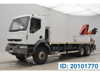 Dropside/ Flatbed truck, Crane truck Renault Kerax 360 DCi - 6x4: picture 1