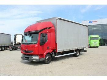 Curtainsider truck Renault MIDLUM 180 DXi, SLEEPING CABIN: picture 1