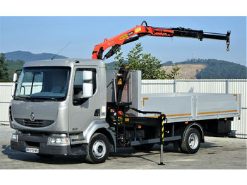 Dropside/ Flatbed truck Renault MIDLUM 220 DCI*Pritsche 5,00m+Kran*4x2Topzustand: picture 1