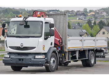 Crane truck, Dropside/ Flatbed truck Renault MIDLUM 220 DXI *PRITSCHE 7,35m * KRAN + FUNK: picture 4