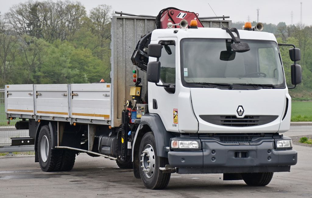 Crane truck, Dropside/ Flatbed truck Renault MIDLUM 220 DXI *PRITSCHE 7,35m * KRAN + FUNK: picture 3