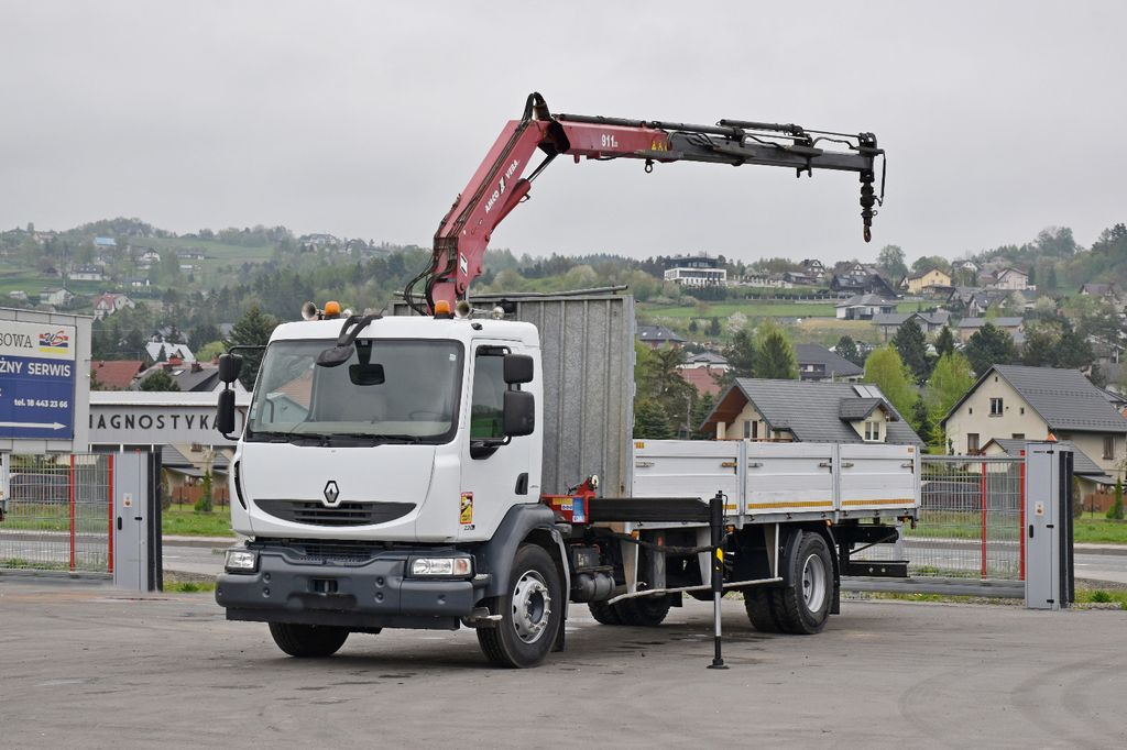 Crane truck, Dropside/ Flatbed truck Renault MIDLUM 220 DXI *PRITSCHE 7,35m * KRAN + FUNK: picture 2