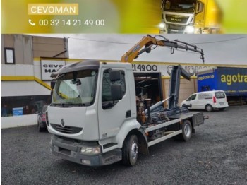 Hook lift truck Renault Midlum 180 Containersysteem + kraan: picture 1
