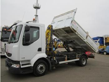 Tipper, Crane truck Renault Midlum 180 DXI: picture 1