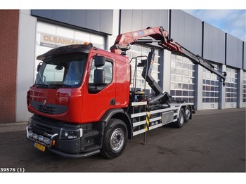Hook lift truck Renault PREMIUM 380 HMF 20 ton/meter laadkraan: picture 1