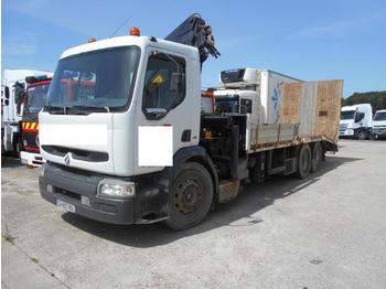 Dropside/ Flatbed truck for transportation of heavy machinery Renault Premium 300: picture 1