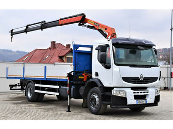Dropside/ Flatbed truck, Crane truck Renault Premium 320 DXI Pritsche 8,30m+Kran/Funk*: picture 1