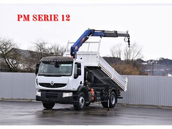 Tipper, Crane truck Renault Premium 320 *KIPPER 4,80m + PM SERIE 12: picture 1
