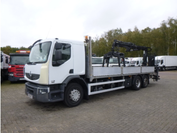 Dropside/ Flatbed truck, Crane truck Renault Premium 370.26 6x2 RHD + Atlas 105.2V-A11: picture 1
