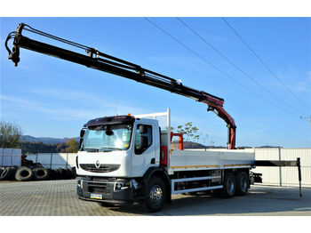 Dropside/ Flatbed truck Renault  Premium 370 DXI Pritsche 7,00m+Kran*Topzustand!: picture 1