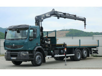 Dropside/ Flatbed truck Renault Premium 410 DXI Pritsche 7,50m+Kran *6x2*: picture 1