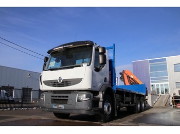 Dropside/ Flatbed truck Renault Premium LANDER 320 DXI + Palfinger 16502 (3xhydr.): picture 1