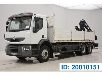 Dropside/ Flatbed truck, Crane truck Renault Premium Lander 380: picture 1