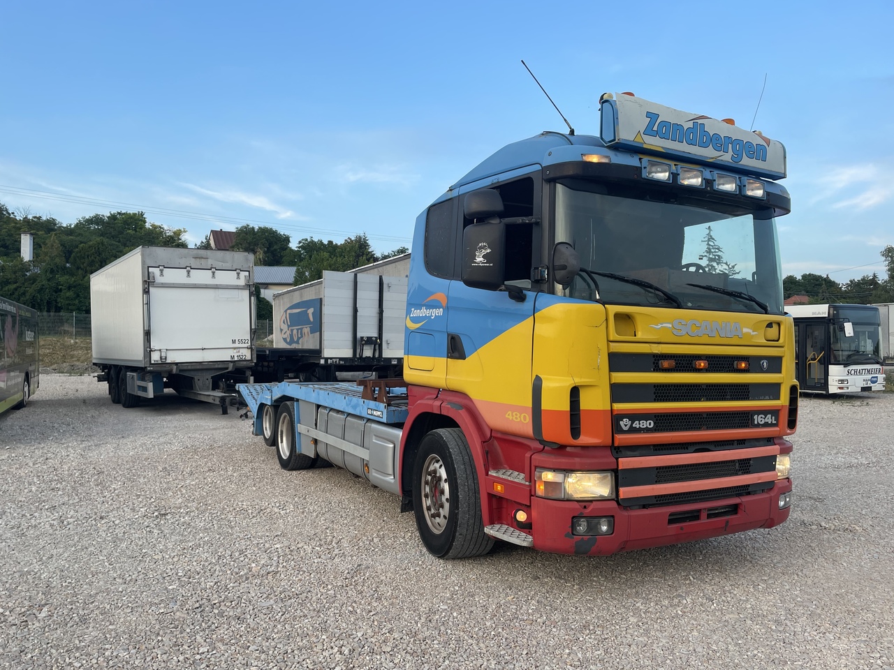 Autotransporter truck for transportation of heavy machinery SCANIA 164 480 V8 GS MEPPEL: picture 7