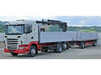 Dropside/ Flatbed truck SCANIA G420 építőipari darus szerelvény: picture 1