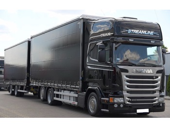 Curtainsider truck SCANIA R410: picture 1