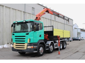 Hook lift truck SCANIA R440 8x4 Euro5 AHK NUR 268TKM+Kran Palfinger: picture 1