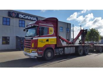 Dropside/ Flatbed truck for transportation of timber SCANIA R500: picture 1