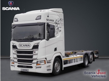 Container transporter/ Swap body truck SCANIA R 410 B6x2*4NB LBW, Lenkachse, Standklima: picture 1