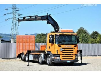 Autotransporter truck, Crane truck SCANIA R 420 Darus járműszállító csörlővel és rámpával: picture 1