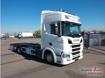 Container transporter/ Swap body truck SCANIA R 450 B6x2LB Standklima Hubtisch: picture 1
