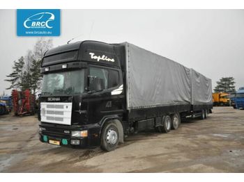 Curtainsider truck SCANIA SCANIA SCHWARZMÜLLER R 124 R 124: picture 1