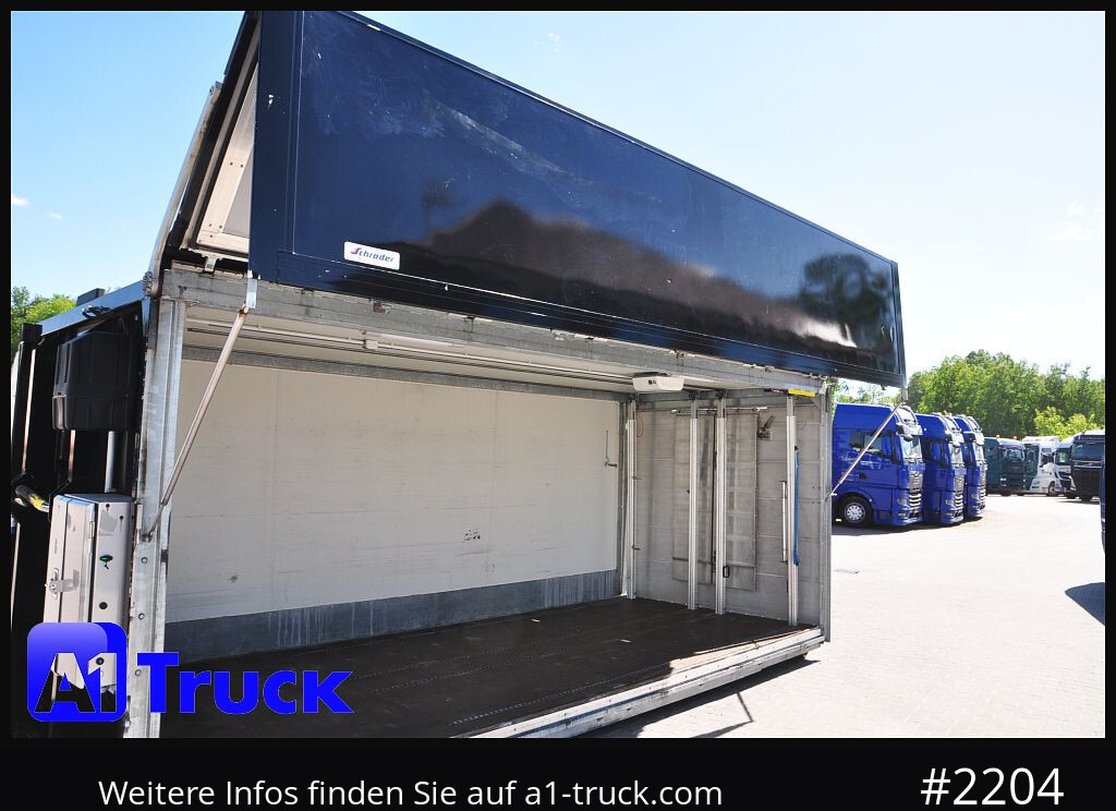 Truck SCHROEDER,WIESMOOR Abrollcontainer, Getränkeaufbau Wingliner, mehrmals vorhanden