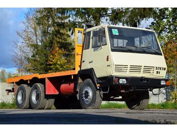 Dropside/ Flatbed truck STEYR 1491 280 6x4 1986 flatbed: picture 1