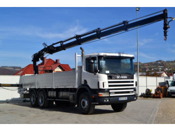 Dropside/ Flatbed truck Scania 114 340 Pritsche 7,10 m + KRAN /  Top Zustand!: picture 1