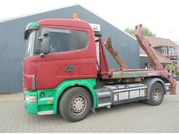 Skip loader truck Scania 114/380 Meiller portaal systeem: picture 1