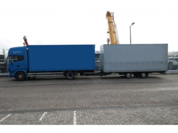 Box truck Scania 114 L/340 CLOSED BOX COMBI WITH TALSON TRAILER 581000KM: picture 1