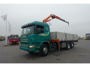 Dropside/ Flatbed truck Scania 124.400 6X2 FULL STEEL WITH FERRARI 0872: picture 1