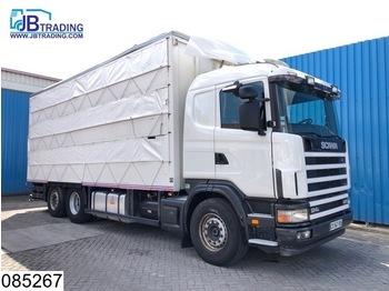 Livestock truck Scania 124 420 6x2, Animal transport, 3 layers, Manual, Retarder, Airco, Standairco: picture 1