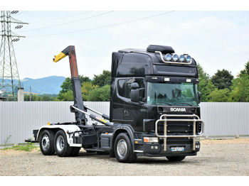 Hook lift truck Scania 164 L - 480 Abrollkipper 5,30m* Top Zustand!: picture 1