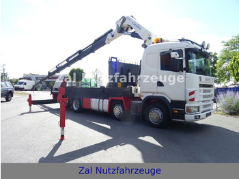 Crane truck, Dropside/ Flatbed truck Scania 32 420  8X2  HMF LADEKRAN TYP ODIN  K7: picture 1