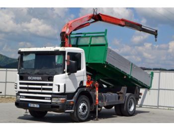 Dropside/ Flatbed truck Scania 94 260 * Kipper 4,60 m + KRAN * Top Zustand!: picture 1