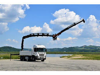 Dropside/ Flatbed truck, Crane truck Scania G420 + PK 27002 + JIB PJ060 + FUNK / 6x4 !: picture 1